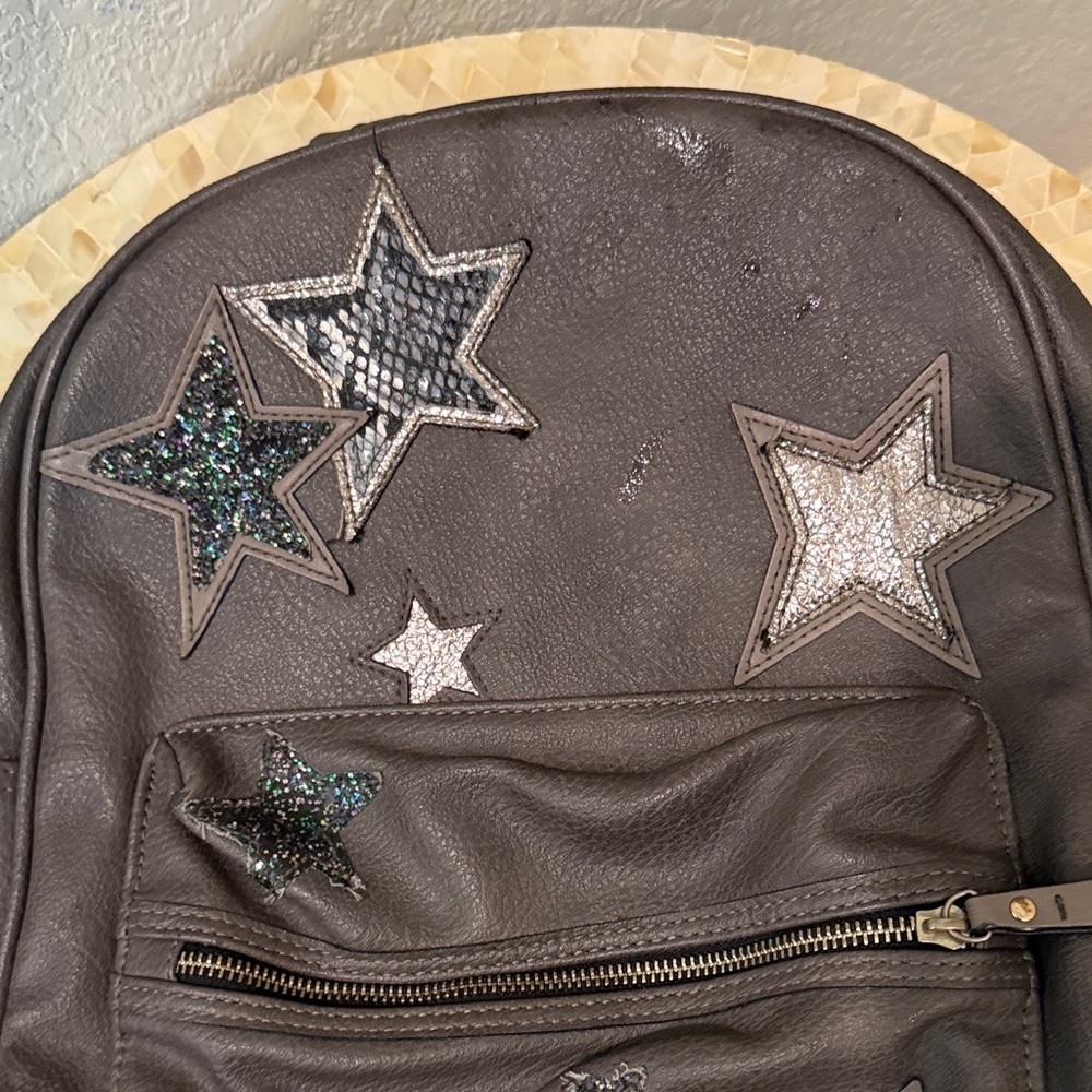Star-Embellished grey Backpack - Picture 2 of 8